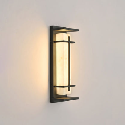 Alabaster-Effect Linear LED Outdoor Wall Light - Arrielight