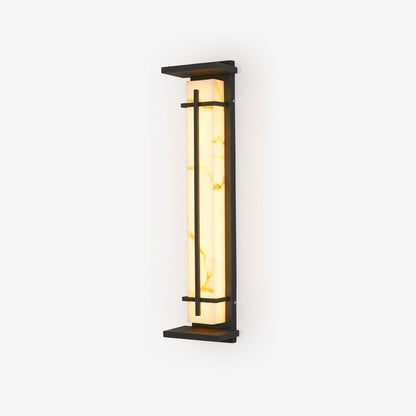 Alabaster-Effect Linear LED Outdoor Wall Light - Arrielight