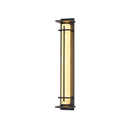 Alabaster-Effect Linear LED Outdoor Wall Light - Arrielight