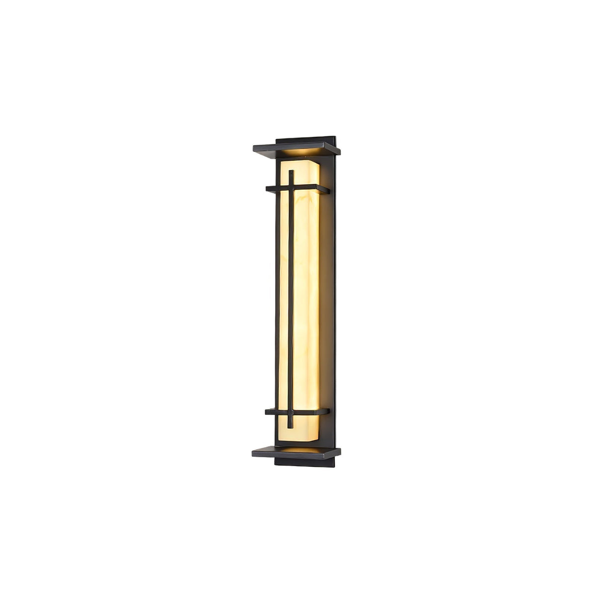 Alabaster-Effect Linear LED Outdoor Wall Light - Arrielight