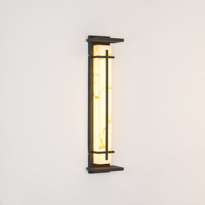 Alabaster-Effect Linear LED Outdoor Wall Light - Arrielight