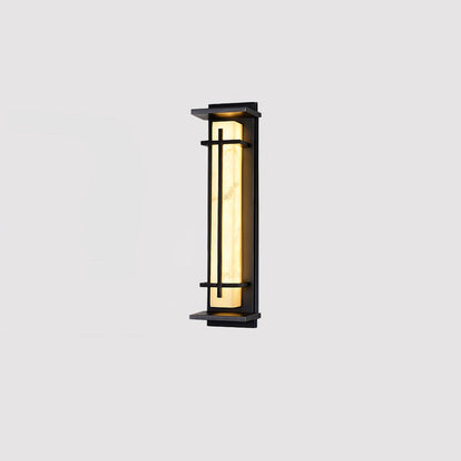 Alabaster-Effect Linear LED Outdoor Wall Light - Arrielight