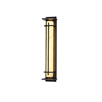 Alabaster-Effect Linear LED Outdoor Wall Light - Arrielight