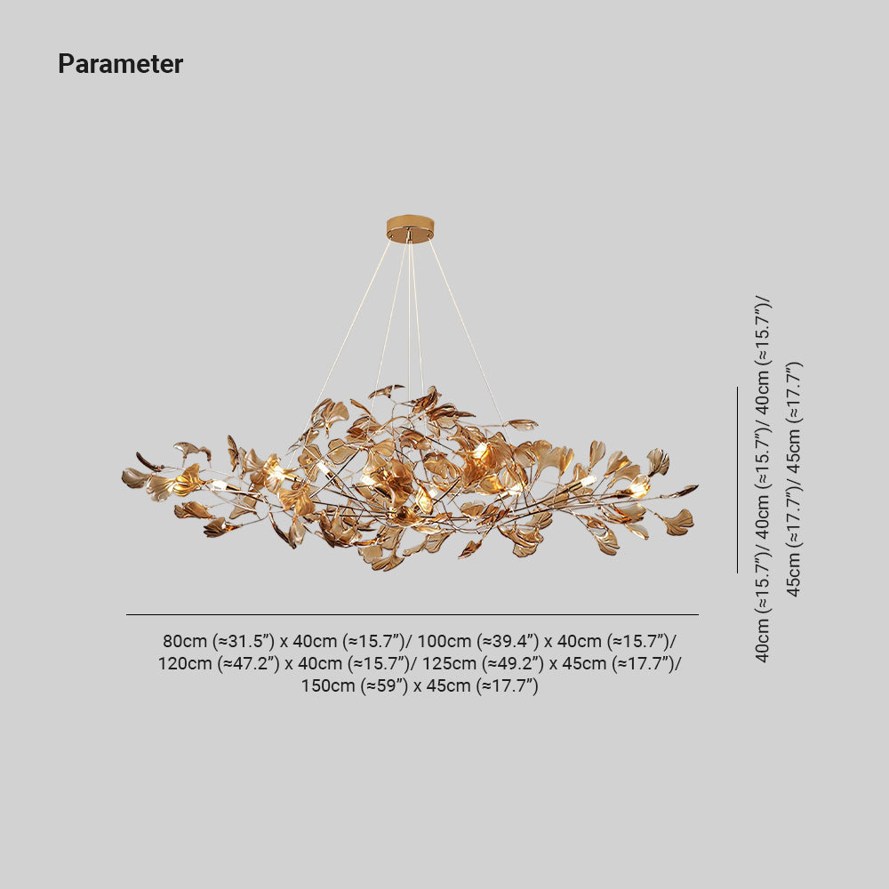 Leaf Branch Acrylic Ceiling Chandelier - Arrielight
