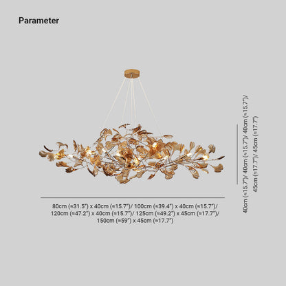 Leaf Branch Acrylic Ceiling Chandelier - Arrielight