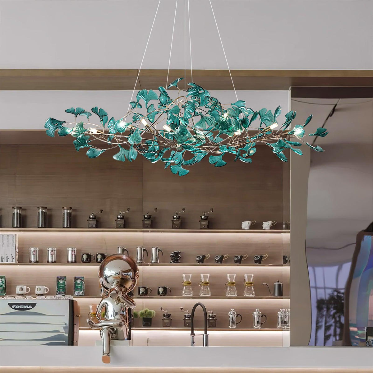Leaf Branch Acrylic Ceiling Chandelier - Arrielight