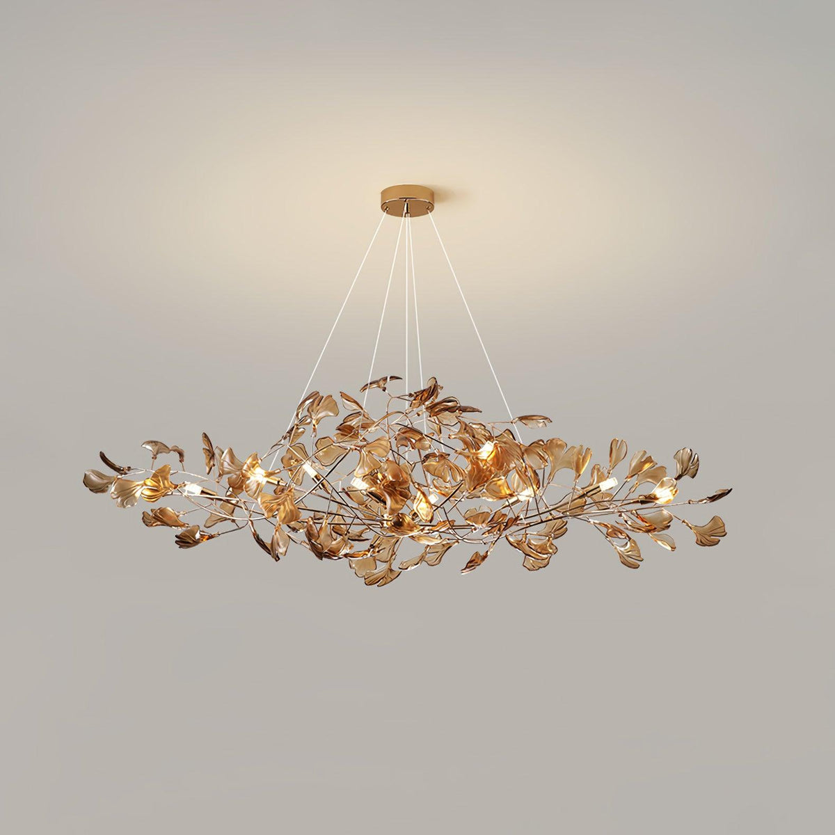 Leaf Branch Acrylic Ceiling Chandelier - Arrielight