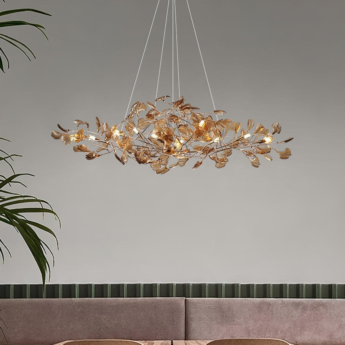 Leaf Branch Acrylic Ceiling Chandelier - Arrielight