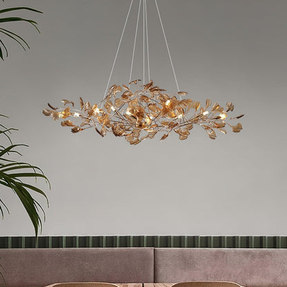 Leaf Branch Acrylic Ceiling Chandelier - Arrielight