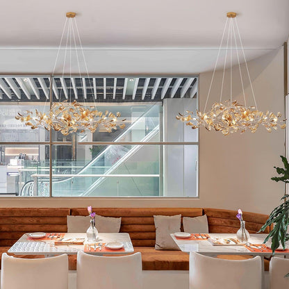 Leaf Branch Acrylic Ceiling Chandelier - Arrielight