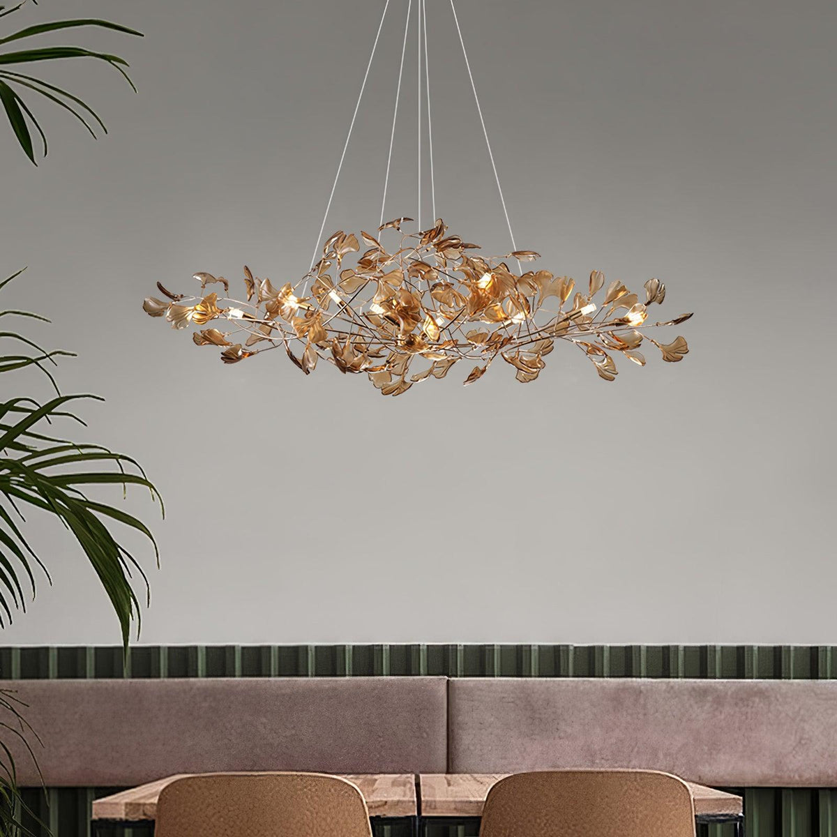 Leaf Branch Acrylic Ceiling Chandelier - Arrielight