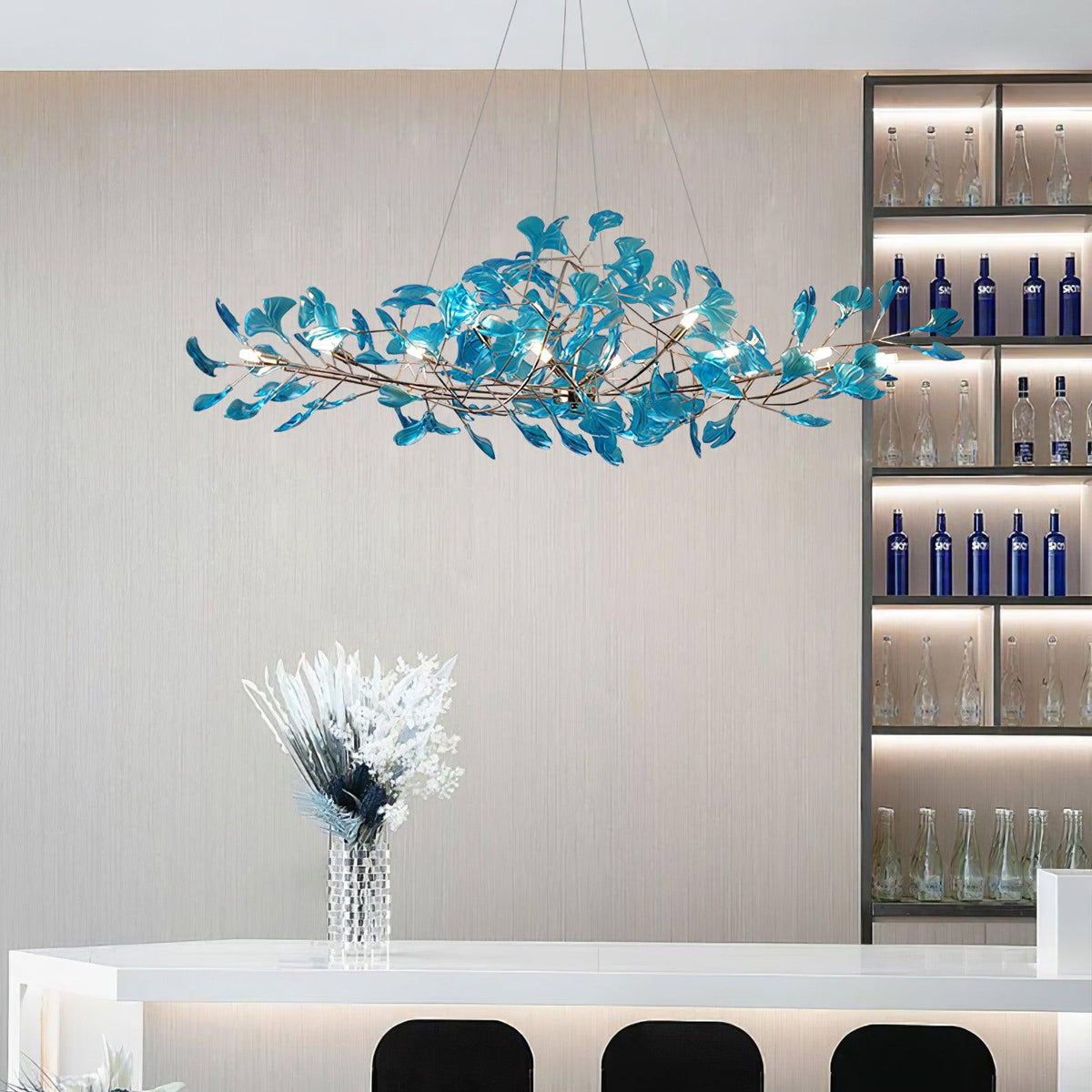 Leaf Branch Acrylic Ceiling Chandelier - Arrielight