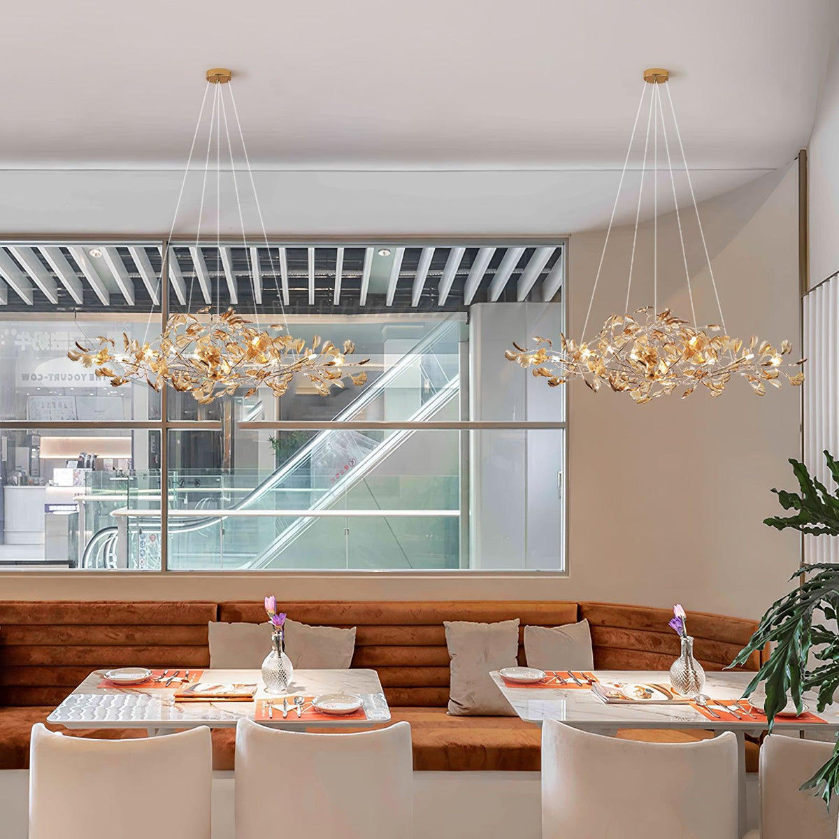 Leaf Branch Acrylic Ceiling Chandelier - Arrielight