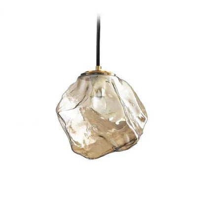 Modern Pendant Light with Irregular Glass Shade