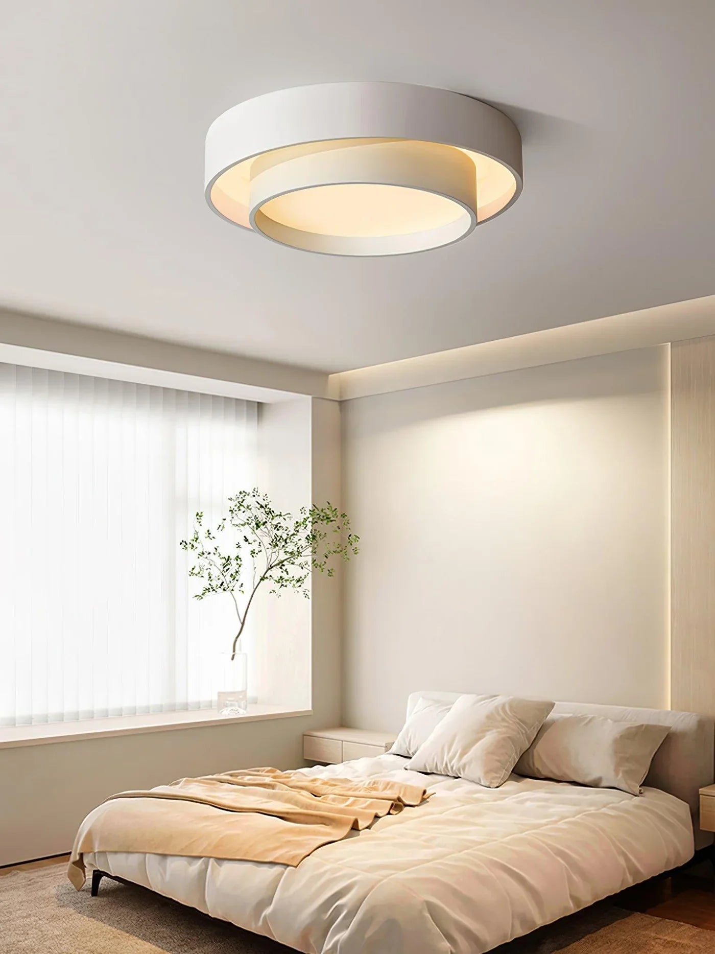 Modern LED Ceiling Light – Elegant Round Flush Mount for Living Room & Bedroom