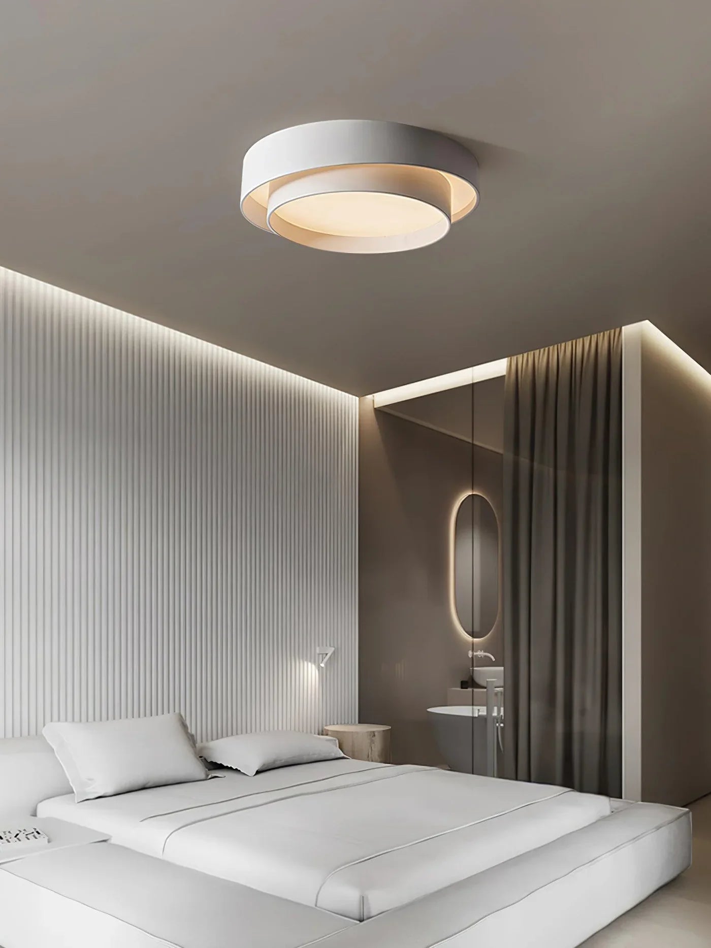 Modern LED Ceiling Light – Elegant Round Flush Mount for Living Room & Bedroom