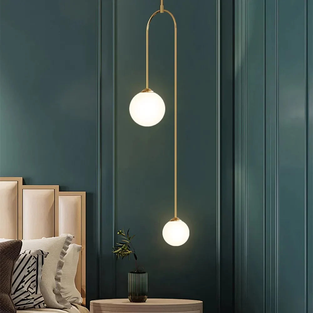 Minimalist LED Pendant Light with Spherical Shades