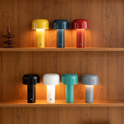 Mushroom LED Table Lamp – Portable, Rechargeable & Touch Control