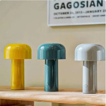 Mushroom LED Table Lamp – Portable, Rechargeable & Touch Control