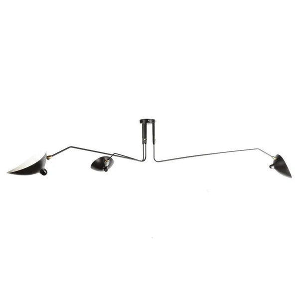 Black Ceiling Light with Rotating Arms – Modern Adjustable Chandelier