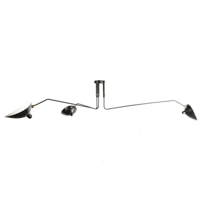 Black Ceiling Light with Rotating Arms – Modern Adjustable Chandelier