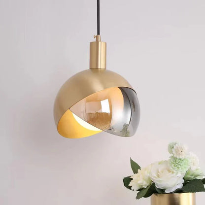 Modern LED Pendant Light with Smoked Glass Globe Shade