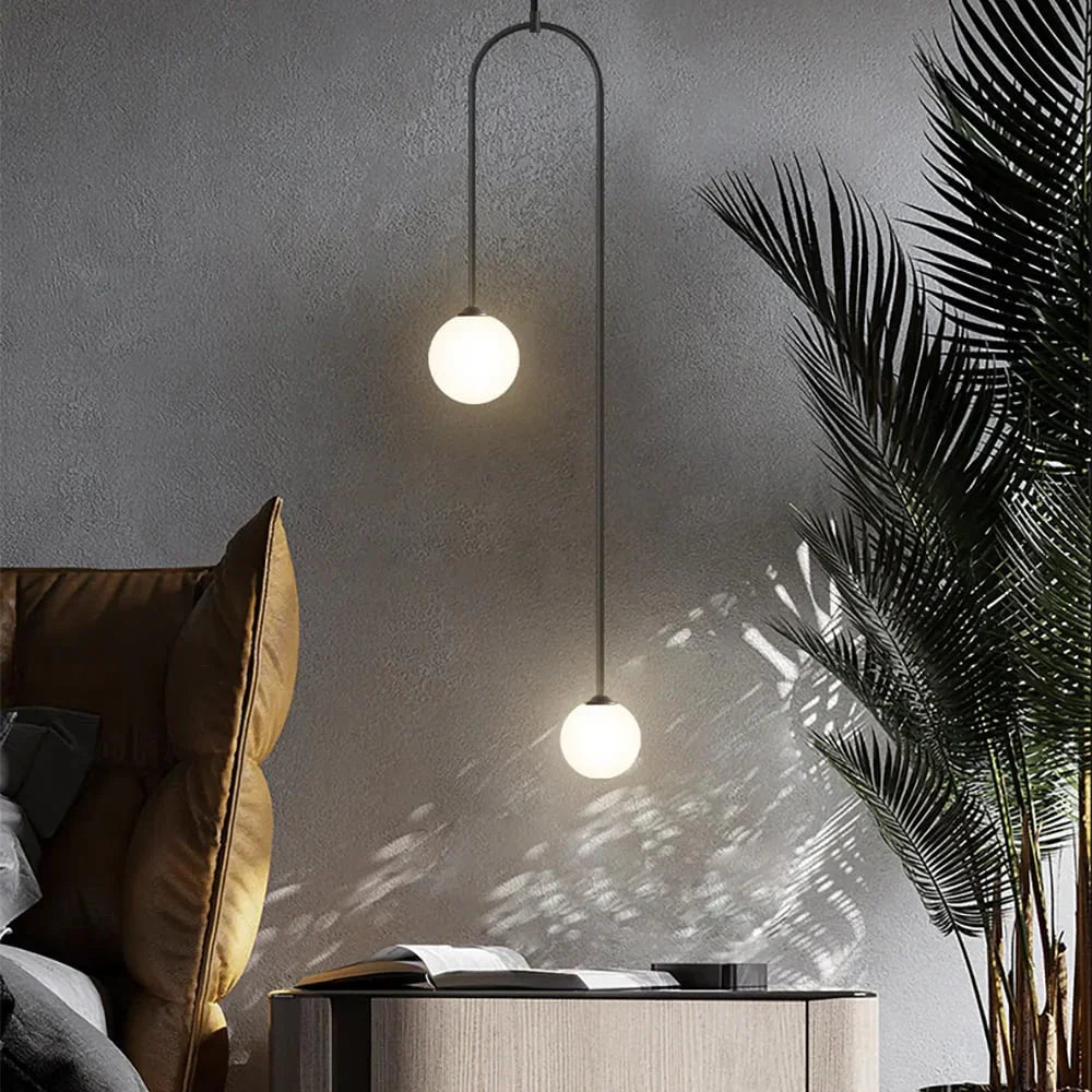 Minimalist LED Pendant Light with Spherical Shades