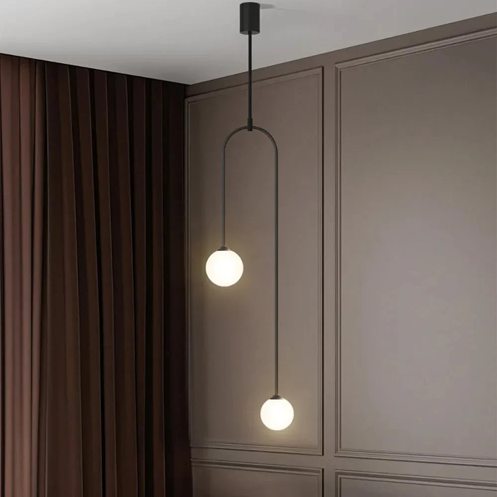 Minimalist LED Pendant Light with Spherical Shades