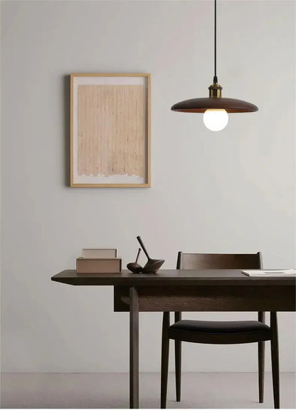 Scandinavian Wooden Pendant Light – Minimalist Ceiling Lamp