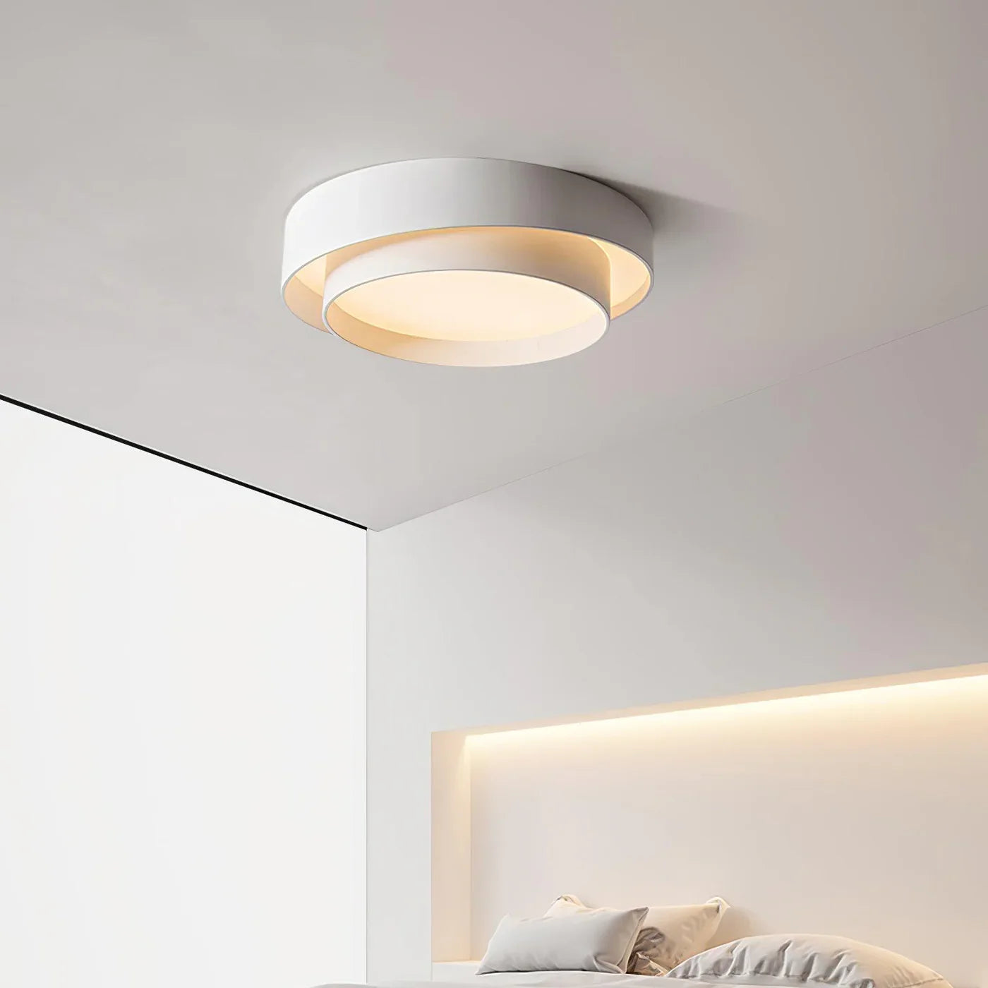 Modern LED Ceiling Light – Elegant Round Flush Mount for Living Room & Bedroom