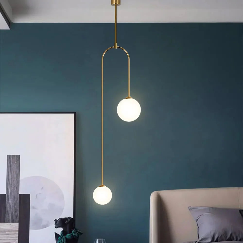 Minimalist LED Pendant Light with Spherical Shades