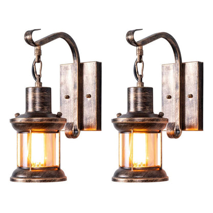 Hanging Lantern Wall Light with Glass Shade - Arrielight