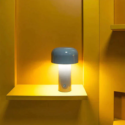 Mushroom LED Table Lamp – Portable, Rechargeable & Touch Control