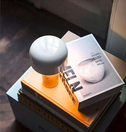 Mushroom LED Table Lamp – Portable, Rechargeable & Touch Control