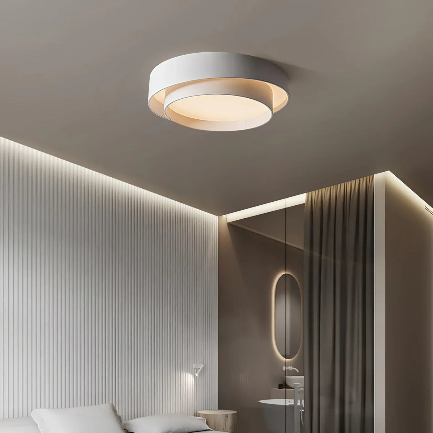 Modern LED Ceiling Light – Elegant Round Flush Mount for Living Room & Bedroom