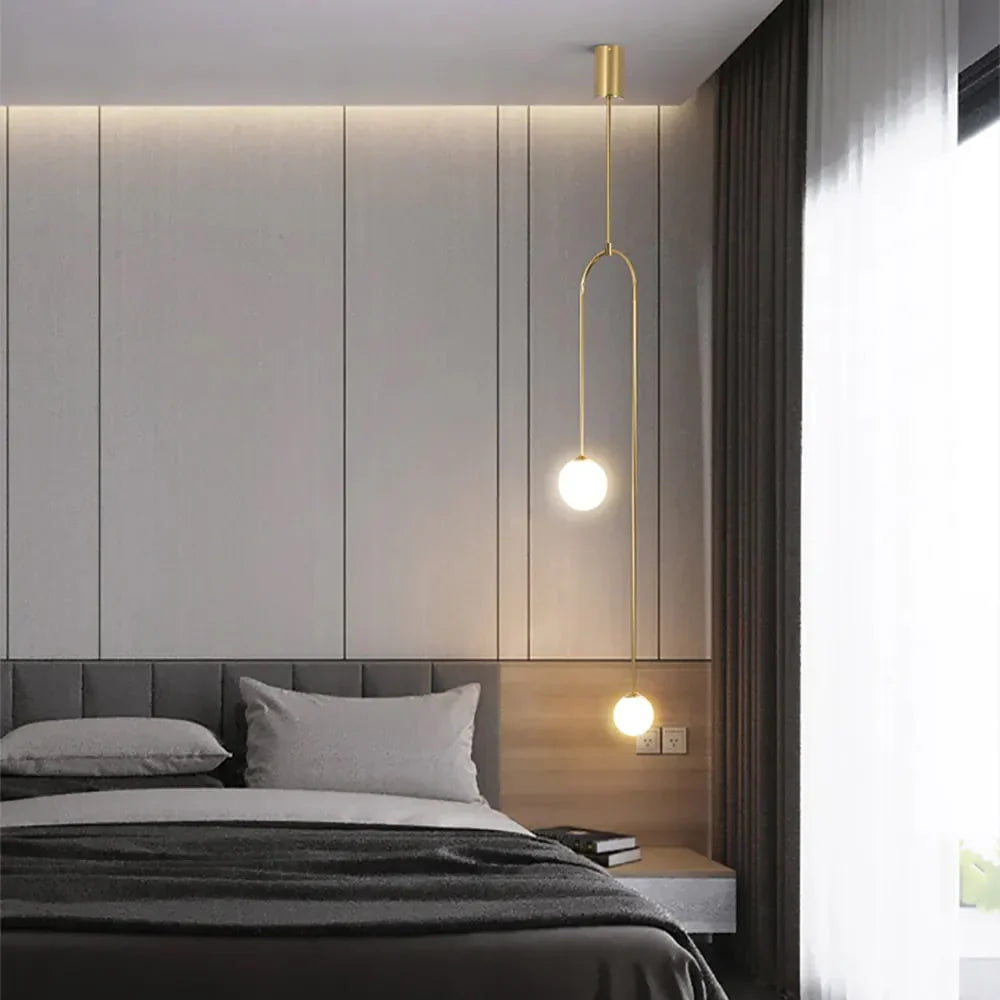 Minimalist LED Pendant Light with Spherical Shades