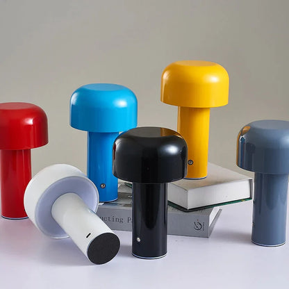 Mushroom LED Table Lamp – Portable, Rechargeable & Touch Control