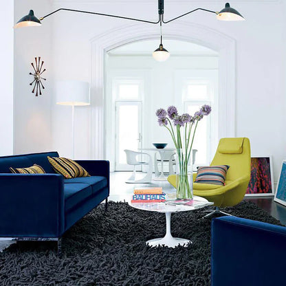 Black Ceiling Light with Rotating Arms – Modern Adjustable Chandelier