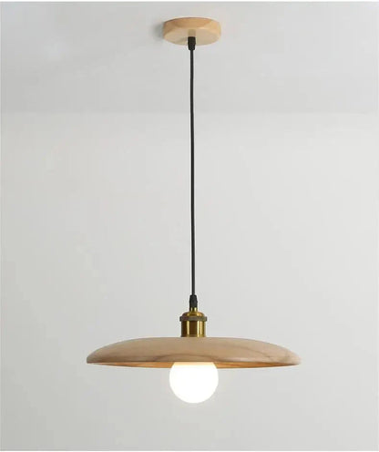 Scandinavian Wooden Pendant Light – Minimalist Ceiling Lamp