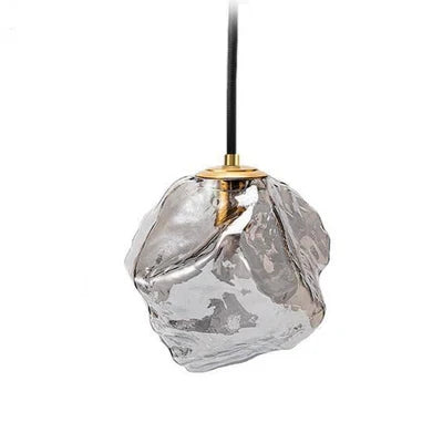 Modern Pendant Light with Irregular Glass Shade