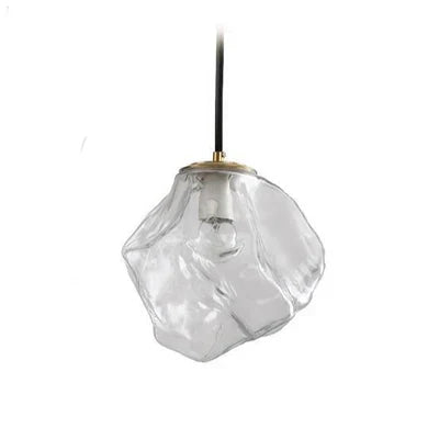 Modern Pendant Light with Irregular Glass Shade
