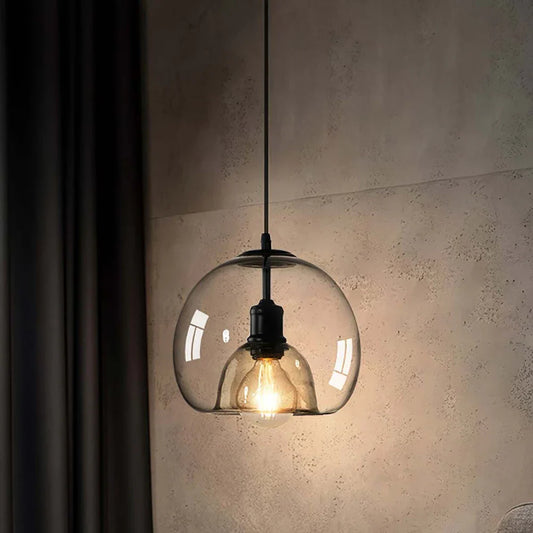 Glass Pendant Light – Industrial Double Shade Design