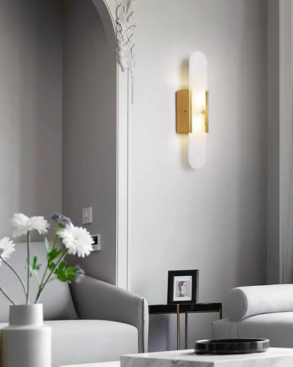 Marble Wall Light with Gold Details