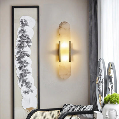 Marble Wall Light with Gold Details