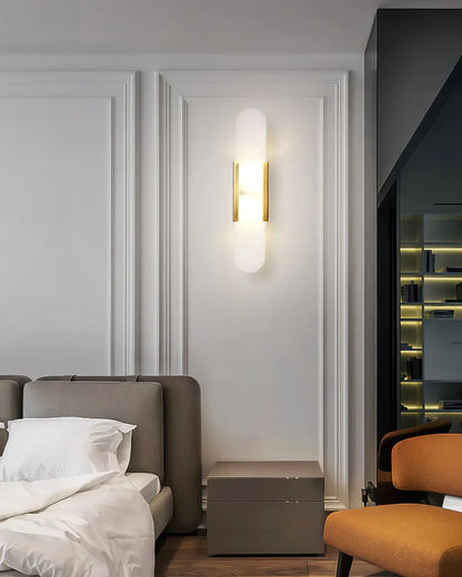 Marble Wall Light with Gold Details