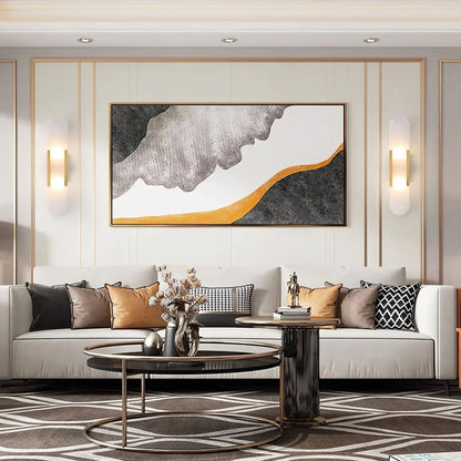 Marble Wall Light with Gold Details