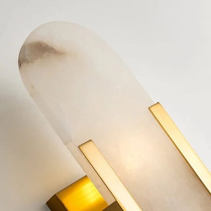 Marble Wall Light with Gold Details