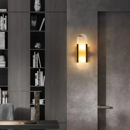 Marble Wall Light with Gold Details