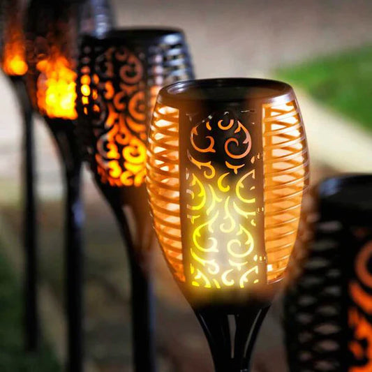 Solar LED Garden Torch Light – Flickering Flame Effect, Outdoor Use