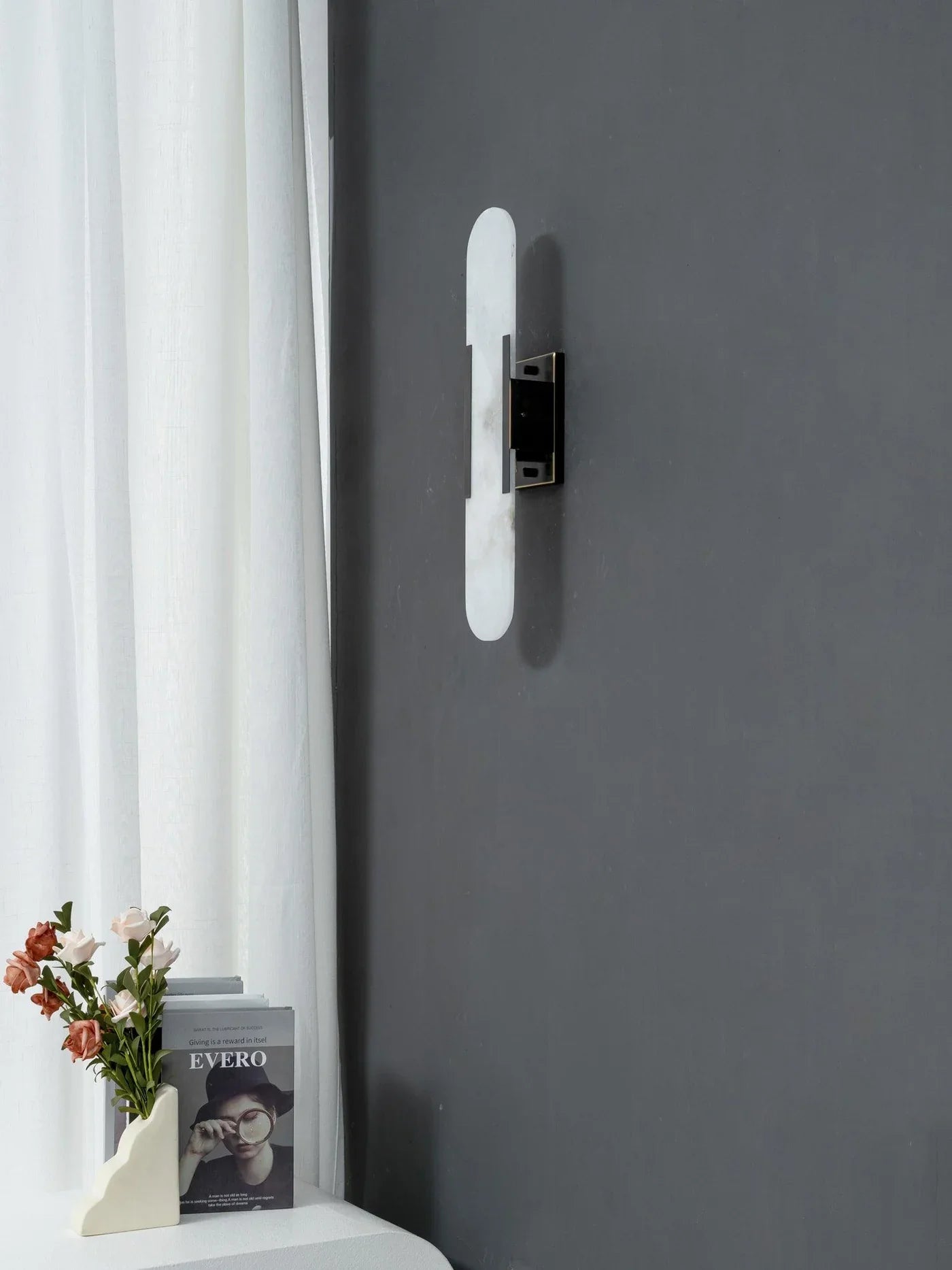 Marble Wall Light with Gold Details